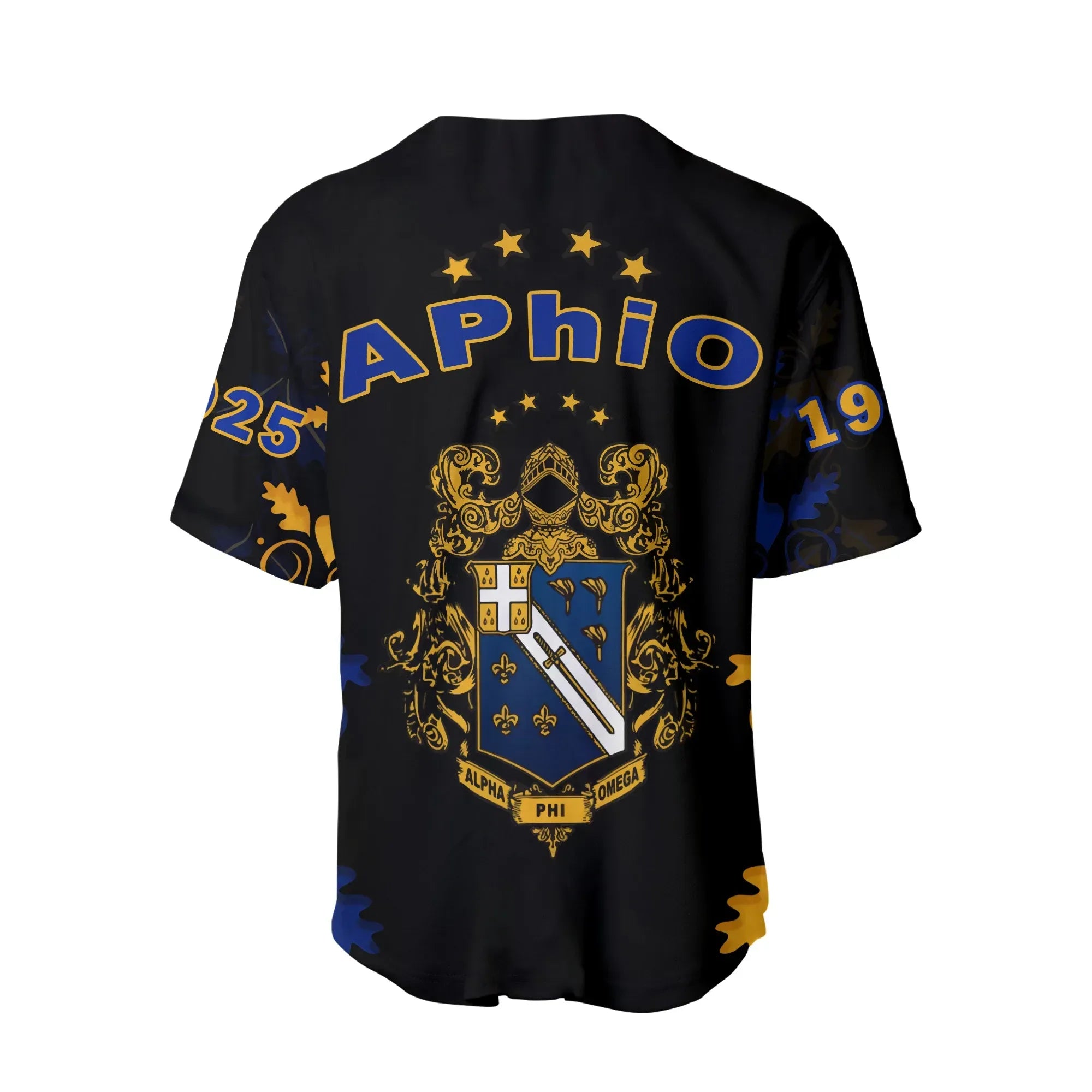 Africa Zone Baseball Jersey - Alpha Phi Omega mix Oakleaf - APhiO Baseball Jersey J5