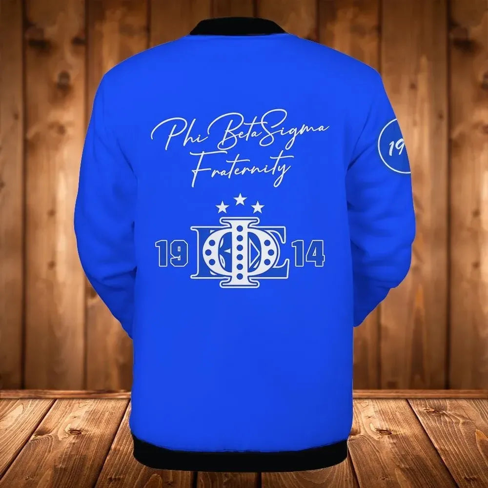 Africa Zone Jacket - Phi Beta Sigma Frat Inc 1914 Baseball Jacket J5
