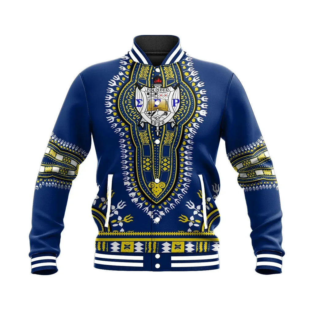 Sigma Gamma Rho Dashiki Baseball Jacket | Africazone.store