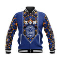 Zeta Phi Beta African Pattern - Royal Blue  Baseball Jacket