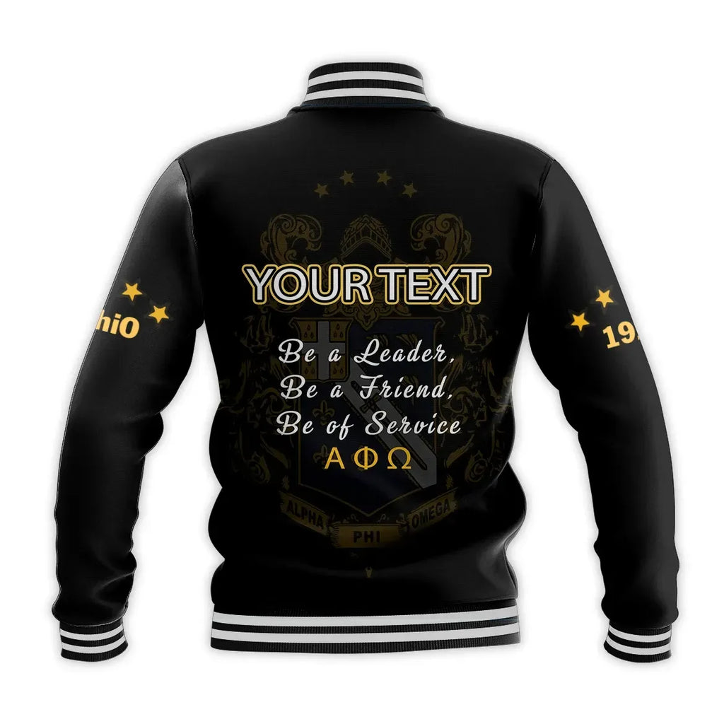 Africa Zone Jacket - Personalised Alpha Phi Omega The Scout Sign Baseball Jacket J5
