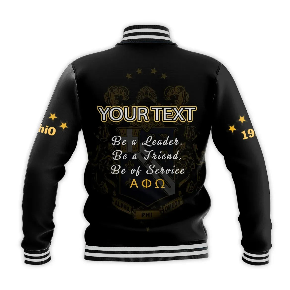 Africa Zone Jacket - Personalised Alpha Phi Omega The Scout Sign Baseball Jacket J5