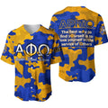 Alpha Phi Omega Version Camouflage Baseball Jersey
