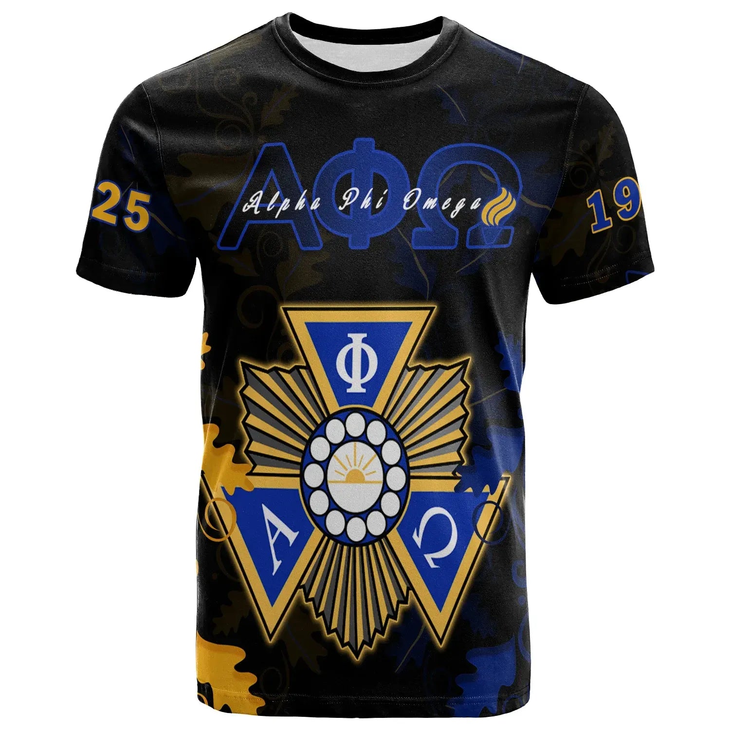 Africa Zone T-shirt - Personalized Alpha Phi Omega Mix Oakleaf - Aphio T-shirt J5