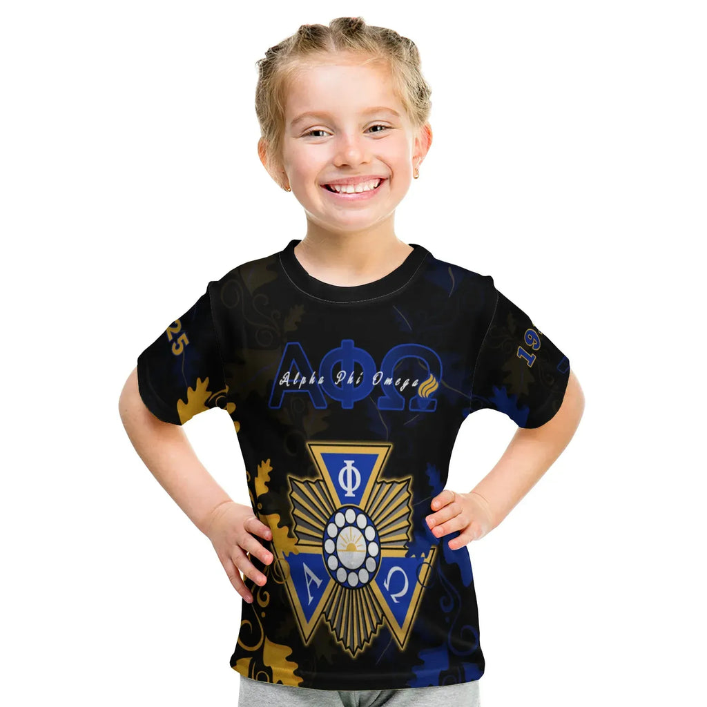 Africa Zone T-shirt - Personalized Alpha Phi Omega Mix Oakleaf - Aphio T-shirt J5