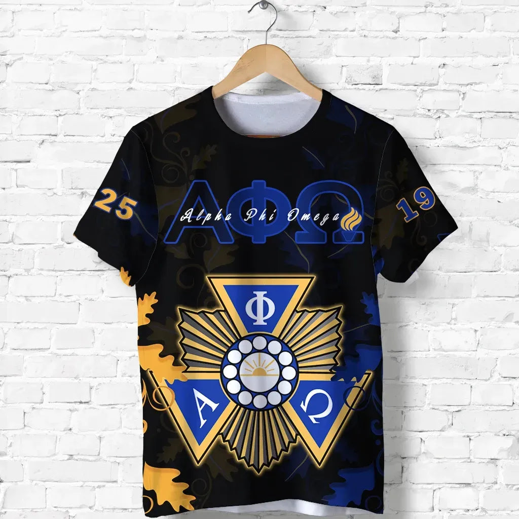 Africa Zone T-shirt - Personalized Alpha Phi Omega Mix Oakleaf - Aphio T-shirt J5