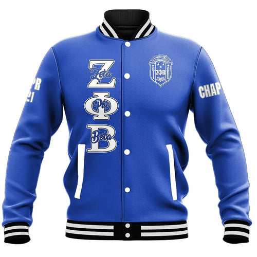 Zeta Phi Beta (Blue) Baseball Jackets | Africazone.store