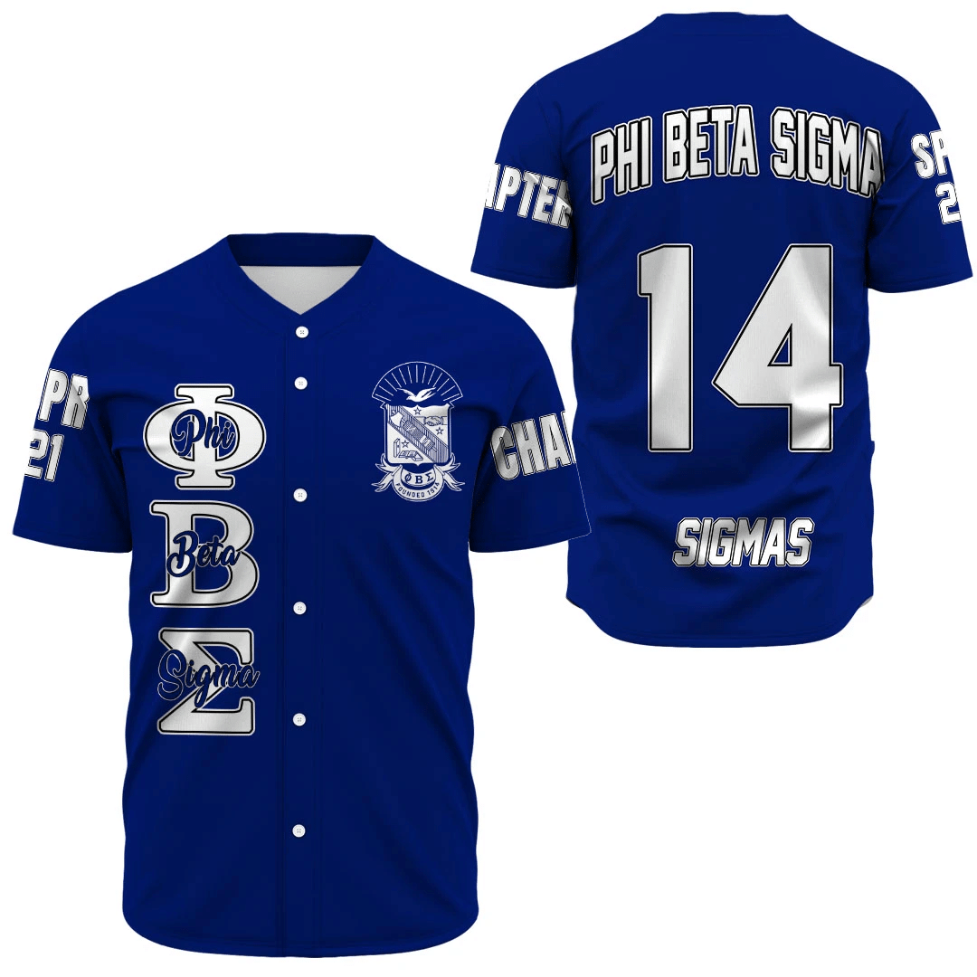 Phi Beta Sigma (Blue) Baseball Jerseys | Africazone.store