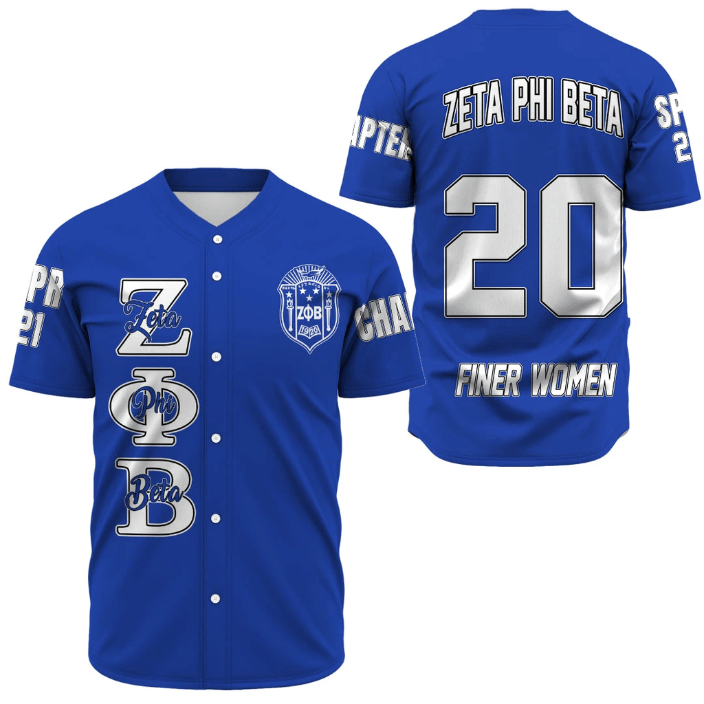 Zeta Phi Beta (Blue) Baseball Jerseys | Africazone.store