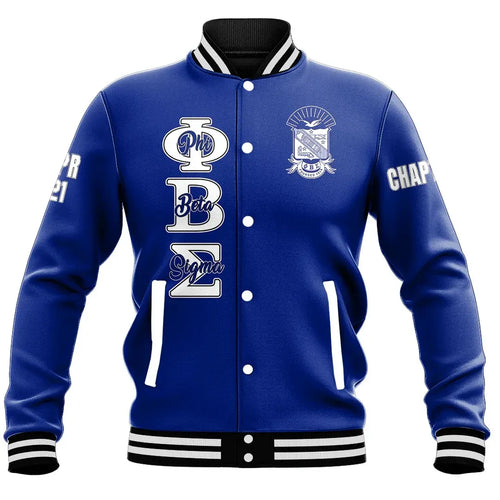 Phi Beta Sigma (Blue) Baseball Jackets | Africazone.store