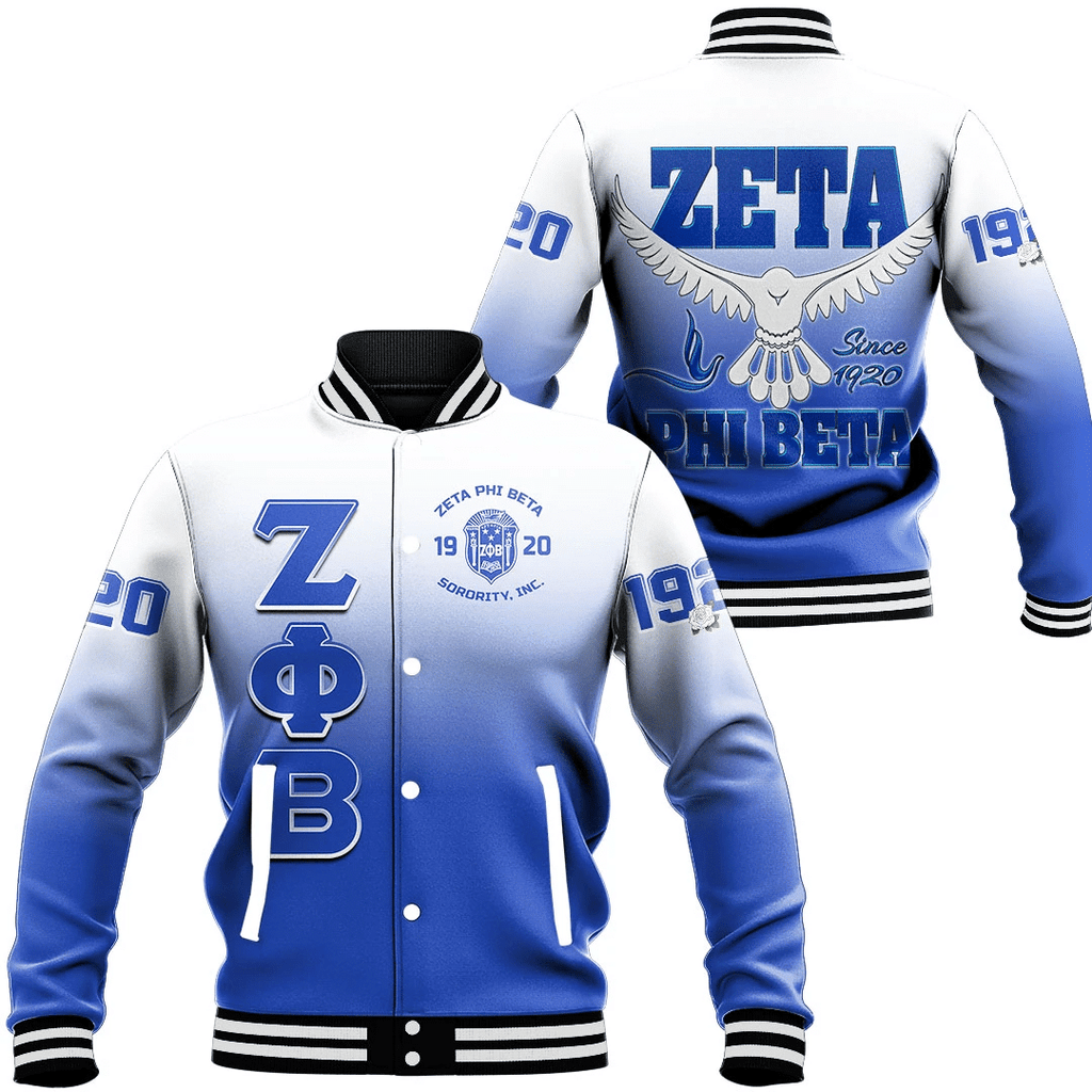 Zeta Phi Beta Gradient Baseball Jackets | Africazone.store