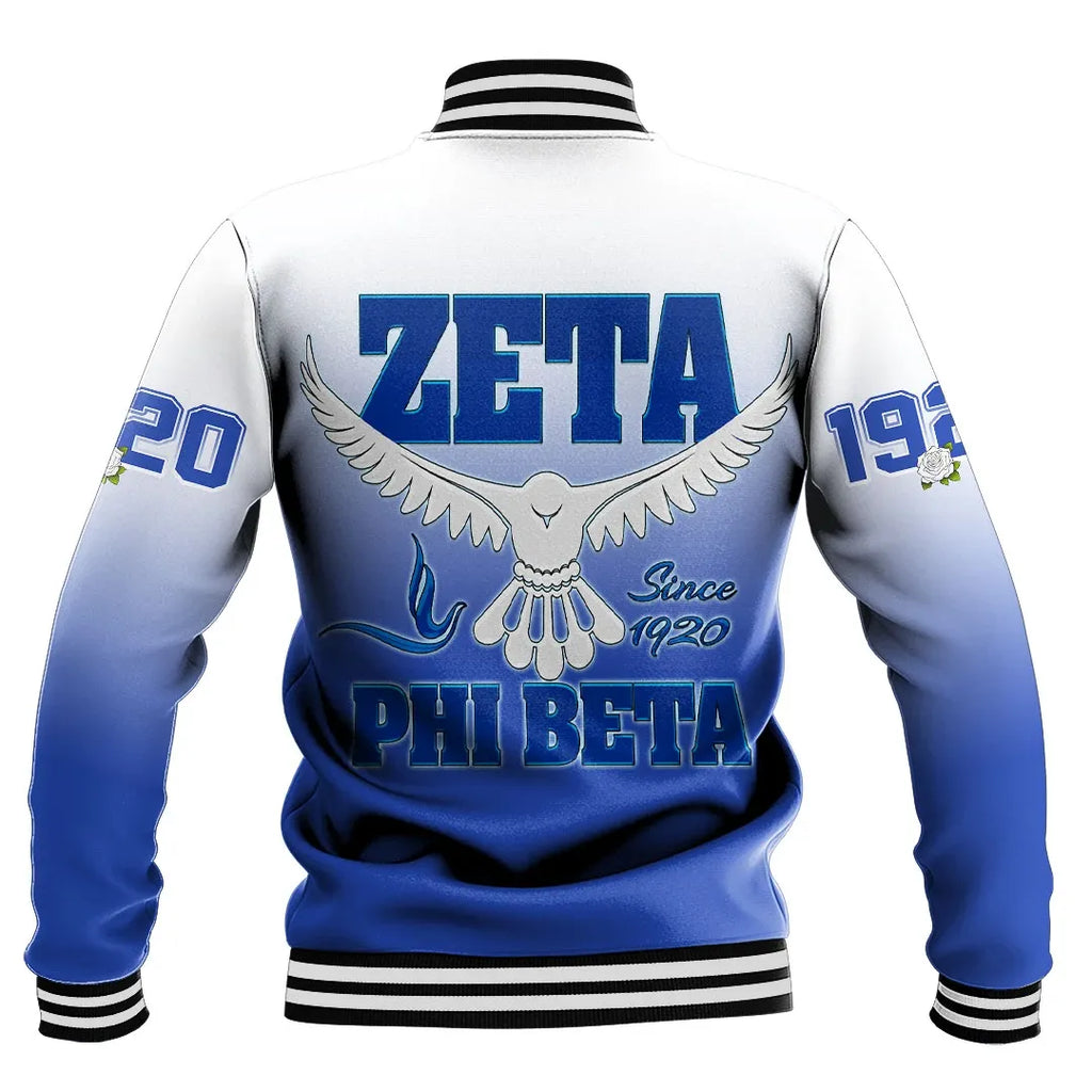 Zeta Phi Beta Gradient Baseball Jackets | Africazone.store