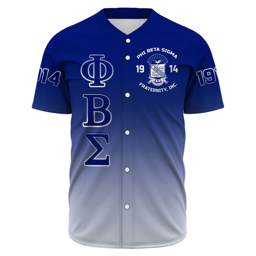 Phi Beta Sigma Gradient Baseball Jerseys | Africazone.store
