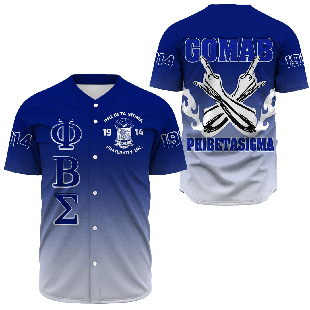 Phi Beta Sigma Gradient Baseball Jerseys | Africazone.store