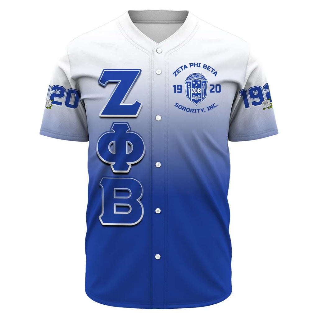 Zeta Phi Beta Gradient Baseball Jerseys | Africazone.store