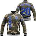 Zeta Phi Beta Camouflage Baseball Jackets | Getteestore.com