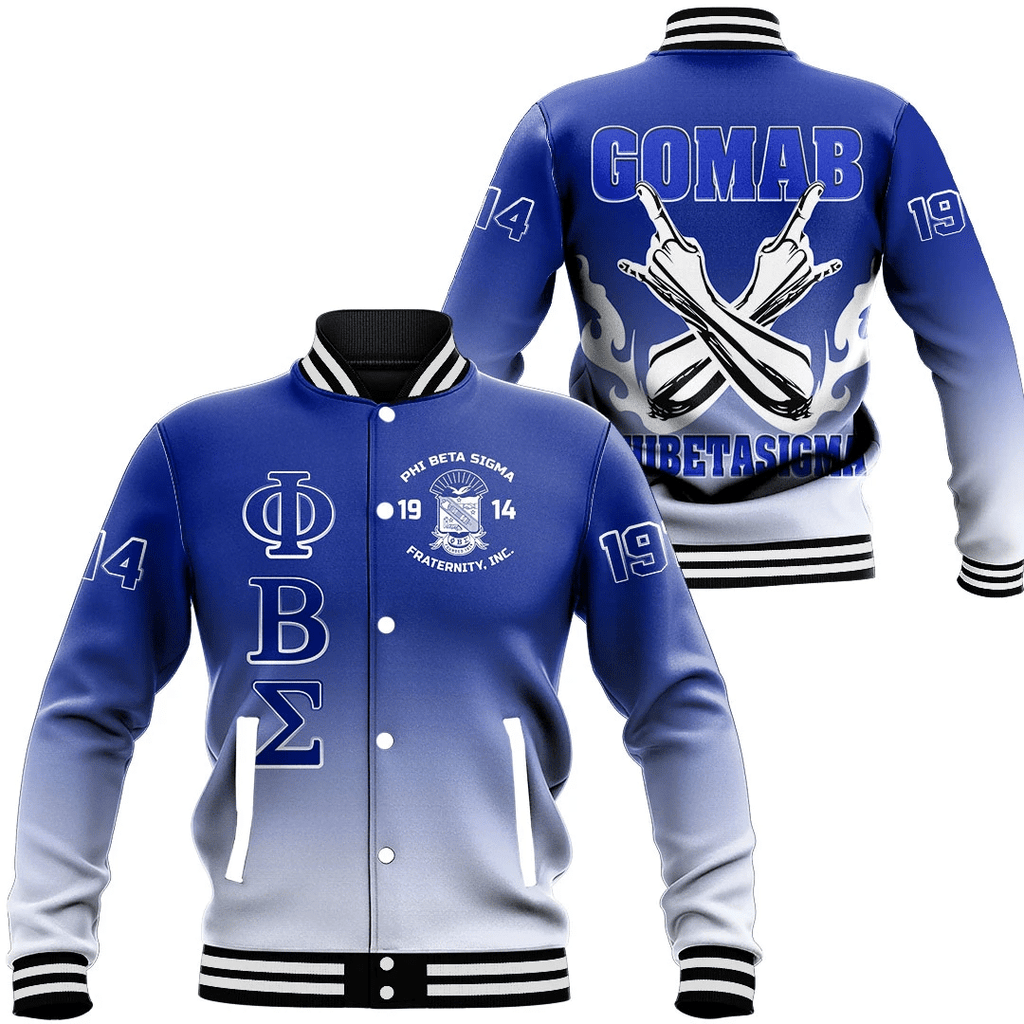 Phi Beta Sigma Gradient Baseball Jackets | Africazone.store