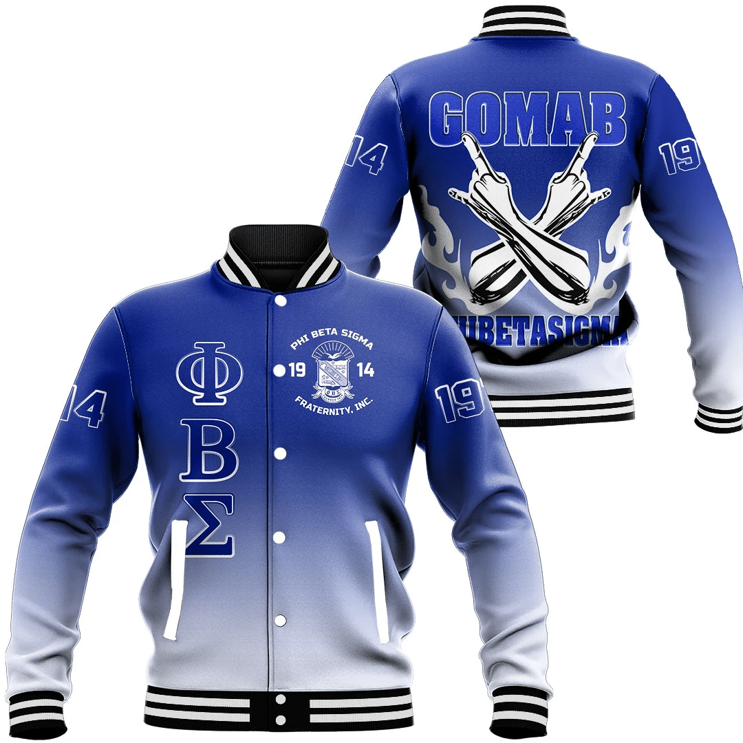 Phi Beta Sigma Gradient Baseball Jackets | Africazone.store