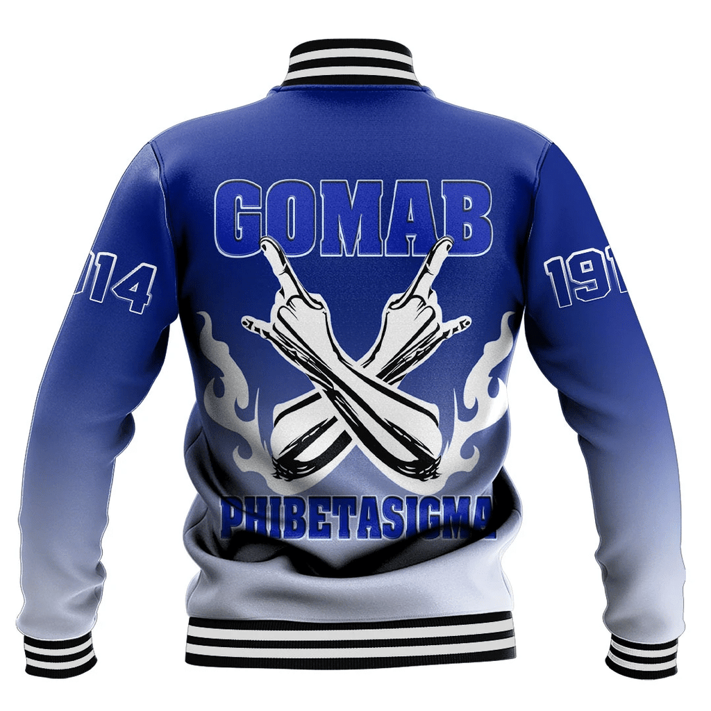 Phi Beta Sigma Gradient Baseball Jackets | Africazone.store