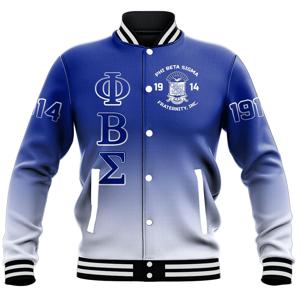 Phi Beta Sigma Gradient Baseball Jackets | Africazone.store