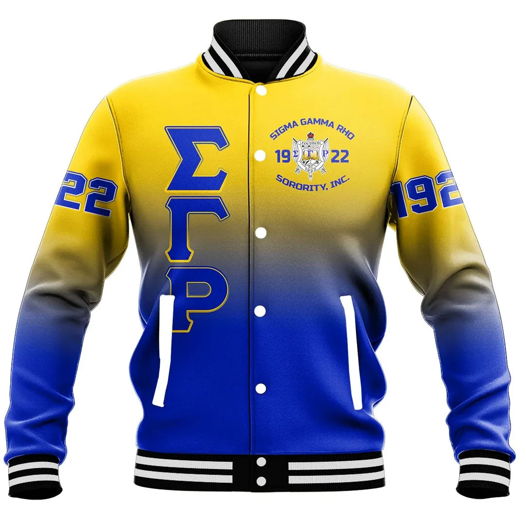 Sigma Gamma Rho Gradient Baseball Jackets | Africazone.store