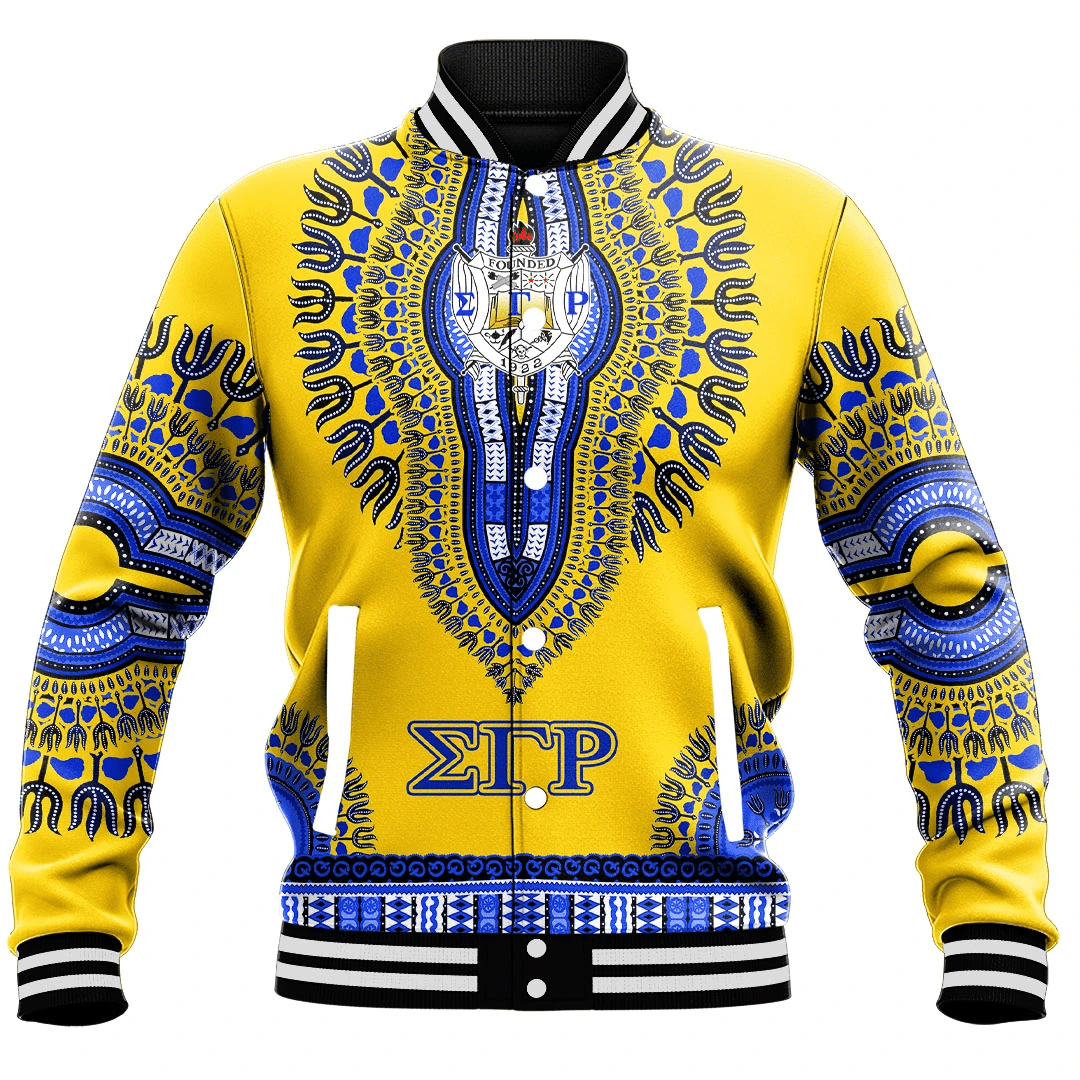 Sigma Gamma Rho Dashiki Baseball Jackets | Getteestore.com