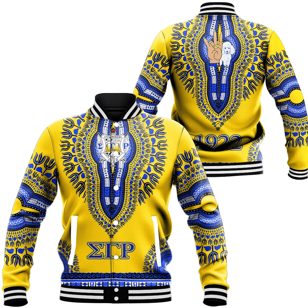 Sigma Gamma Rho Dashiki Baseball Jackets | Getteestore.com