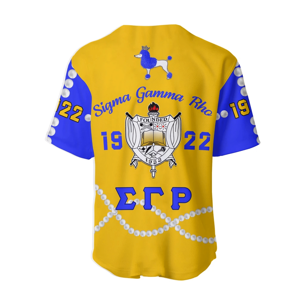 Africazone Baseball Jersey - Sigma Gamma Rho Yellow Tea Rose Baseball Jerseys A31