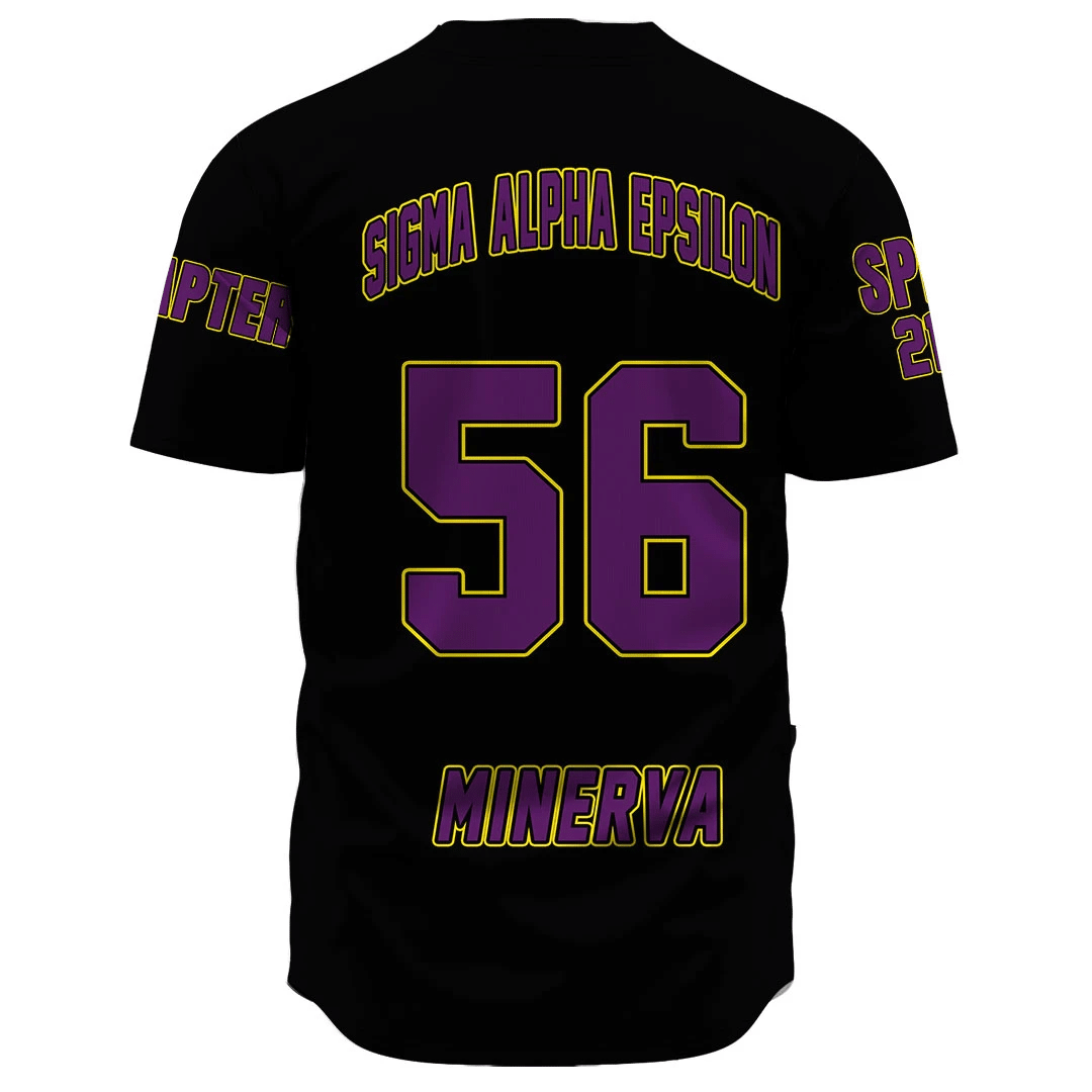 (Custom) Africa Zone Baseball Jersey - Sigma Alpha Epsilon Baseball Jerseys A31