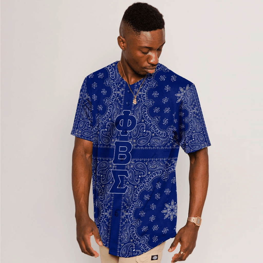 Phi Beta Sigma Paisley Style Baseball Jerseys | Getteestore.com