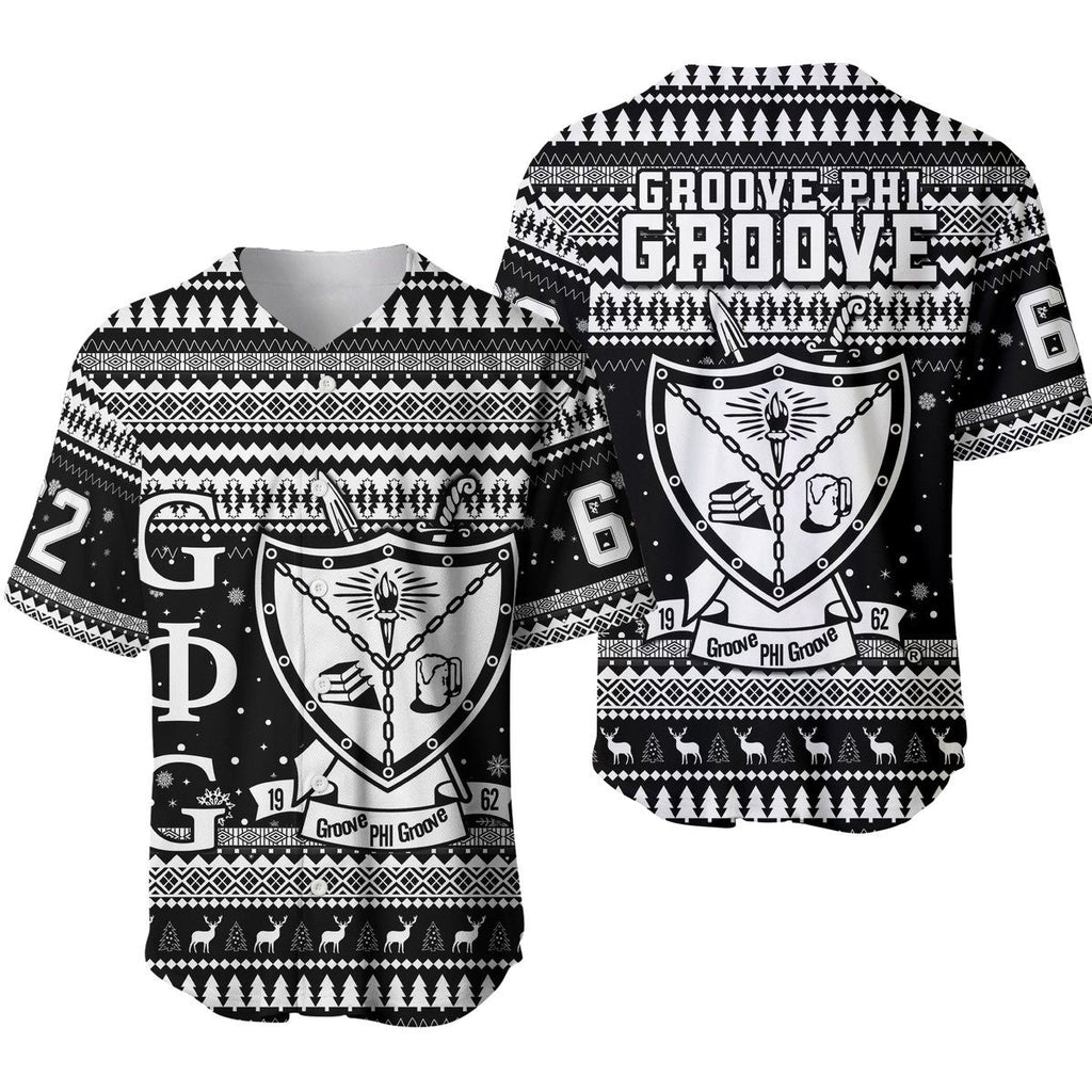 Africazone Baseball Jersey - Groove Phi Groove African Pattern Christmas Baseball Jerseys A31
