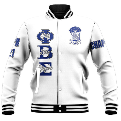 Phi Beta Sigma ( White ) Baseball Jackets | Getteestore.com