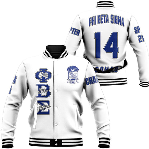 Phi Beta Sigma ( White ) Baseball Jackets | Getteestore.com
