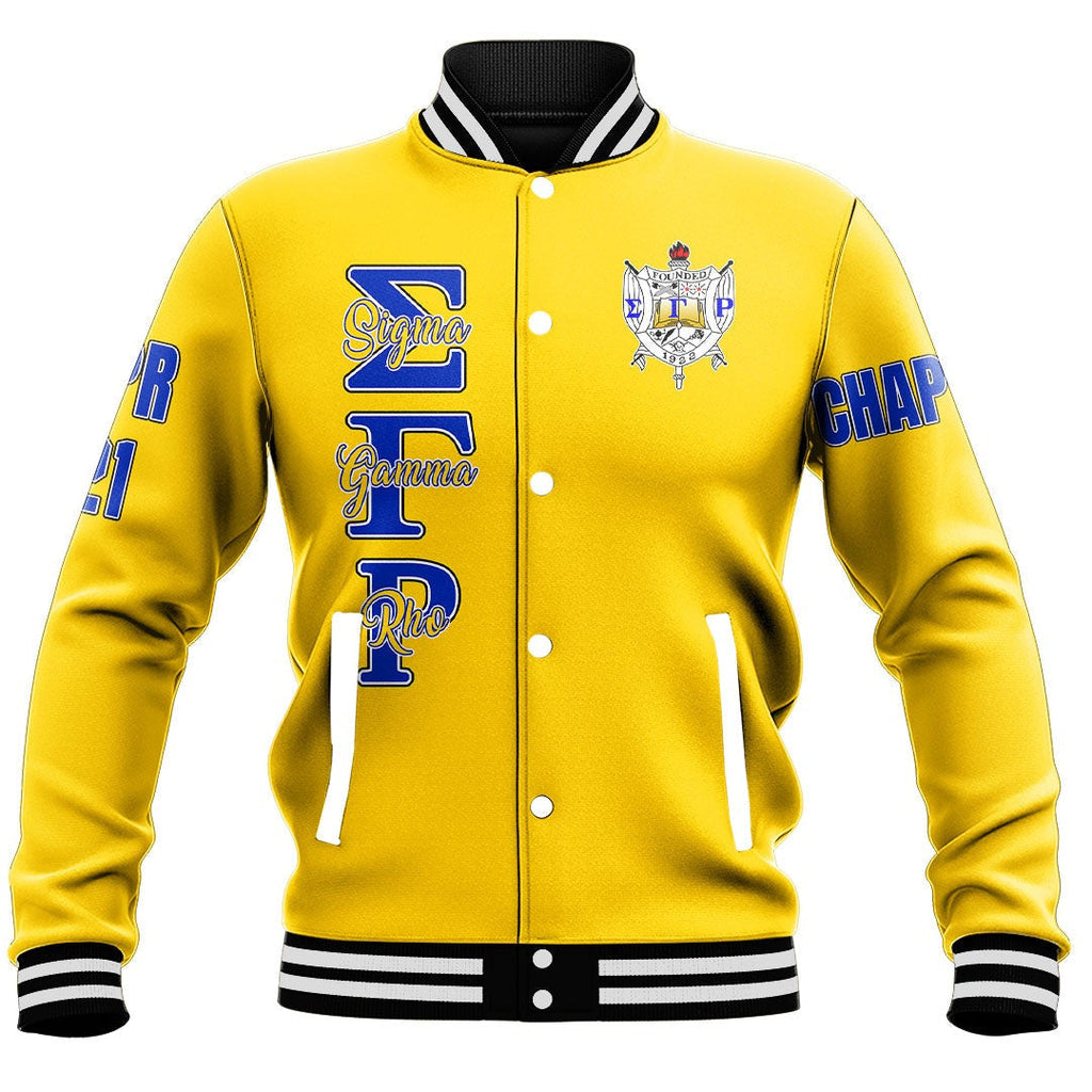 Sigma Gamma Rho ( Gold ) Baseball Jackets | Getteestore.com