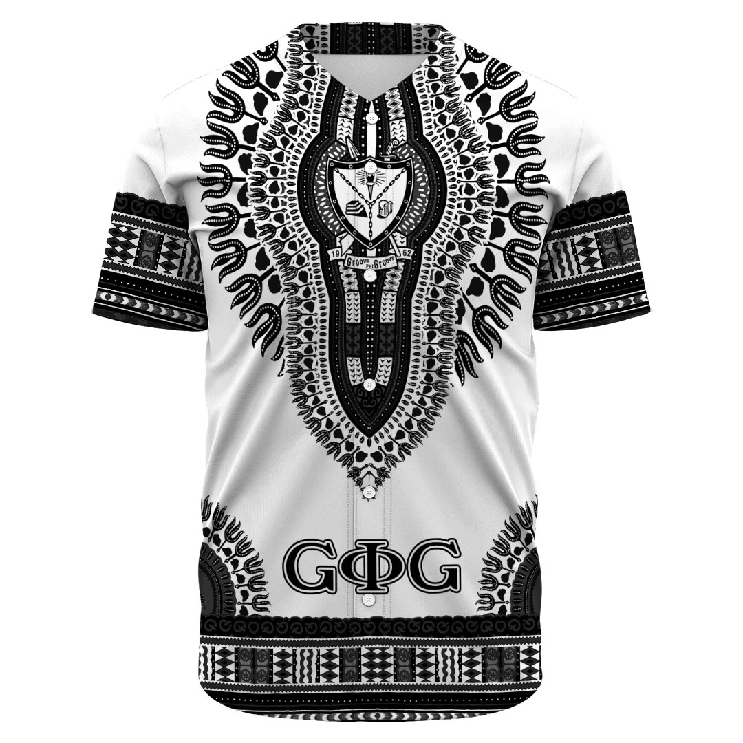 Groove Phi Groove Dashiki (White) Baseball Jerseys | Getteestore.com