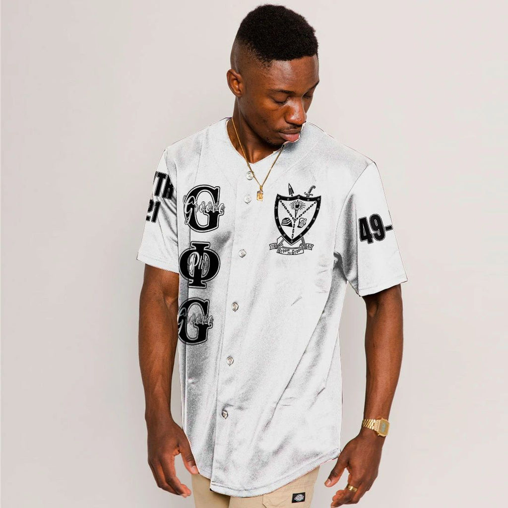Groove Phi Groove White Baseball Jerseys | Getteestore.com