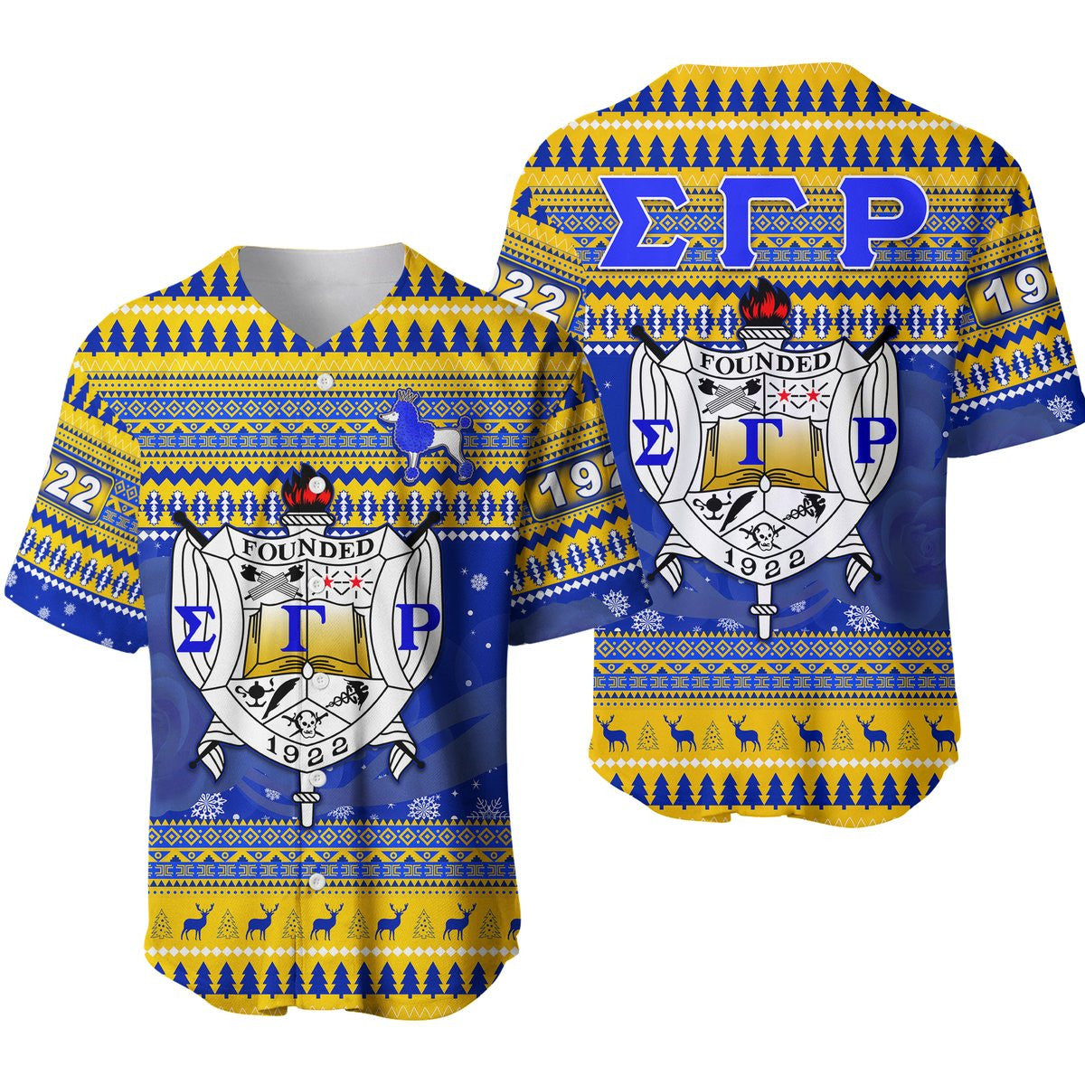 Africazone Baseball Jersey - Sigma Gamma Rho African Pattern Christmas Baseball Jerseys A31
