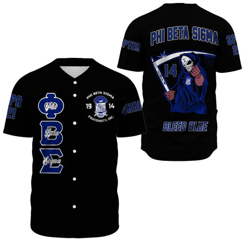 Phi Beta Sigma Bleed Blue Baseball Jerseys | Getteestore.com