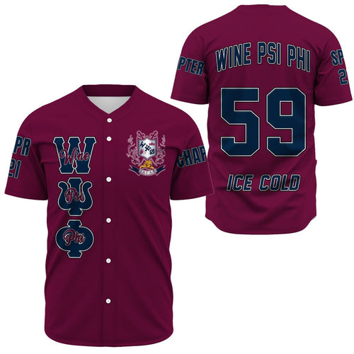Wine Psi Phi Baseball Jerseys | Getteestore.com