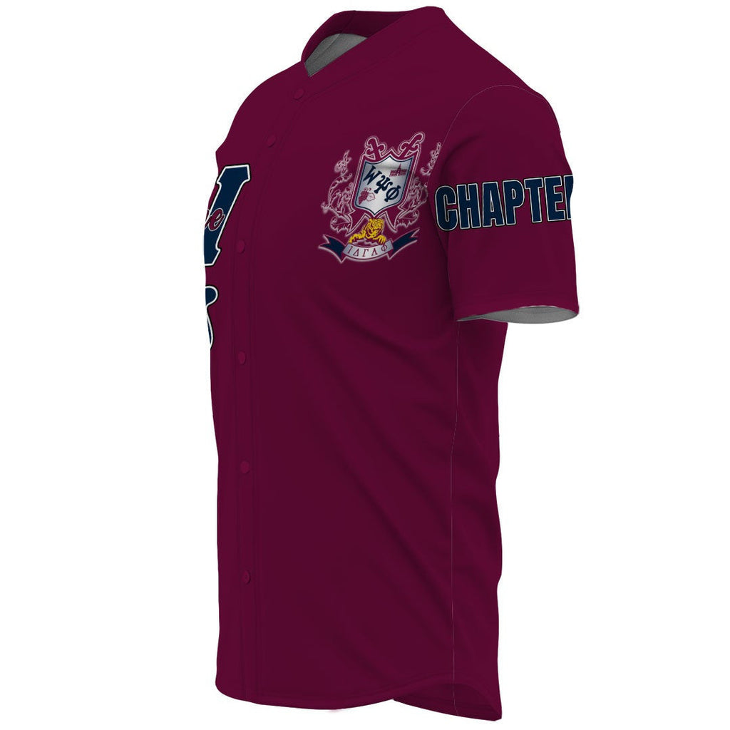 Wine Psi Phi Baseball Jerseys | Getteestore.com