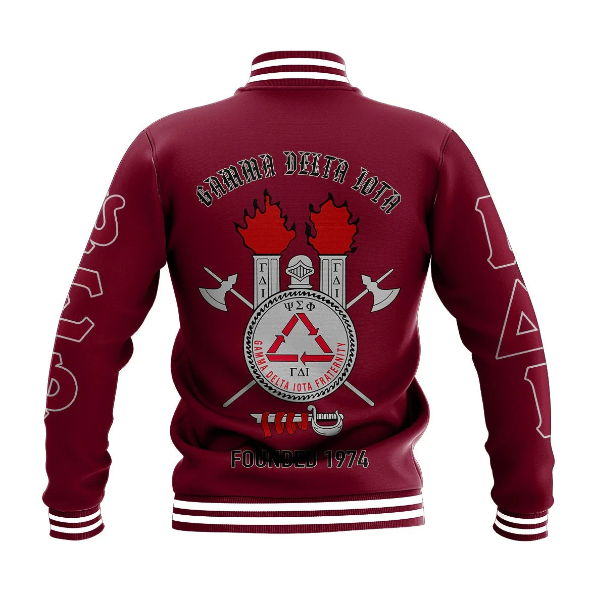 Gamma Delta Iota 1974 Red Baseball Jacket