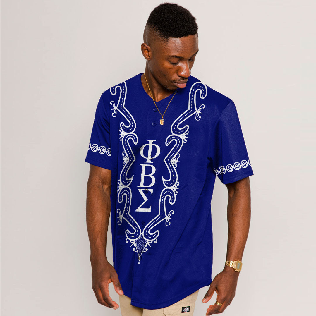 Phi Beta Sigma Hye Won Hye Dashiki Baseball Jerseys | Africazone.store