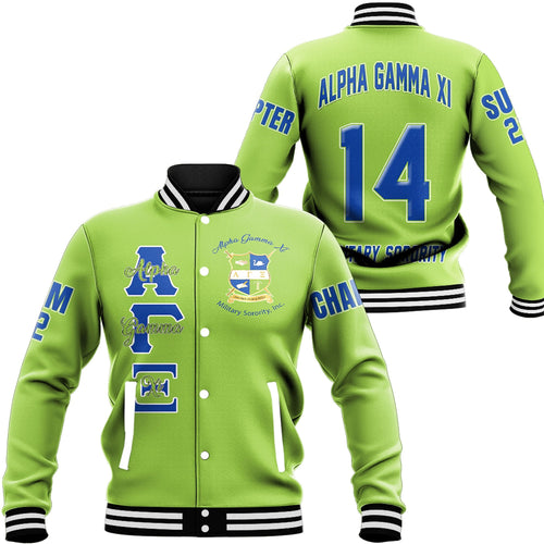 Alpha Gamma Xi (Green) Baseball Jackets A31 | Africazone.store