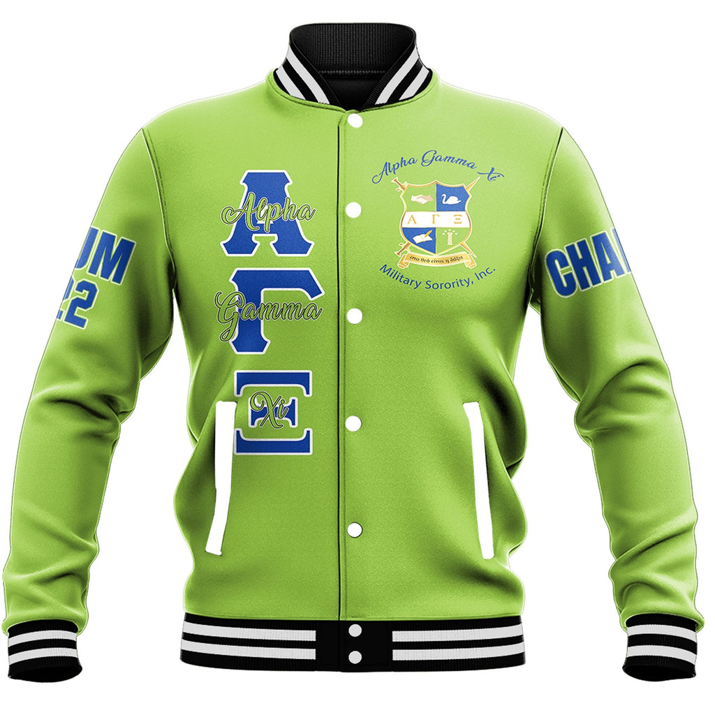 Alpha Gamma Xi (Green) Baseball Jackets A31 | Africazone.store