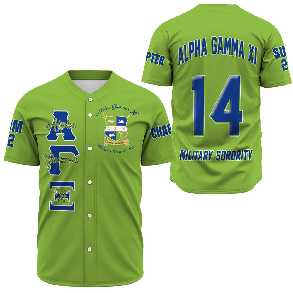 Alpha Gamma Xi (Green) Baseball Jerseys A31 | Africazone.store