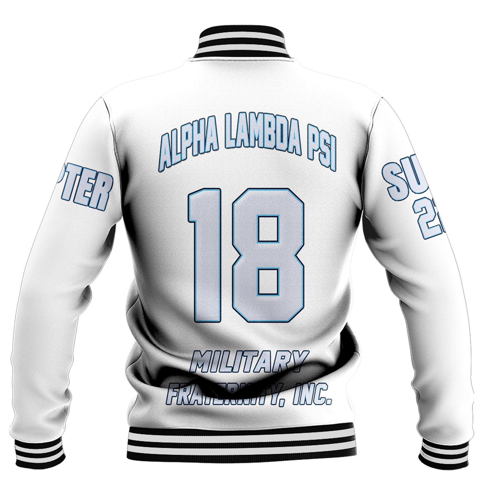 Alpha Lambda Psi (White) Baseball Jackets A31 | Africazone.store
