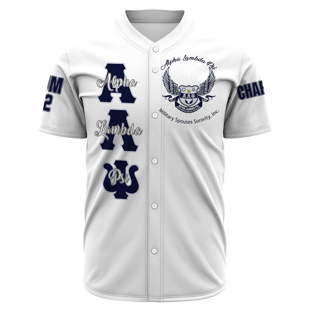 Alpha Lambda Psi Spouses (White) Baseball Jerseys A31 | Africazone.store