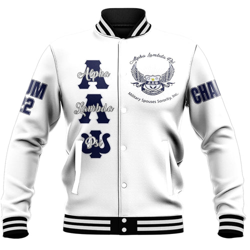 Alpha Lambda Psi Spouses (White) Baseball Jackets A31 | Africazone.store