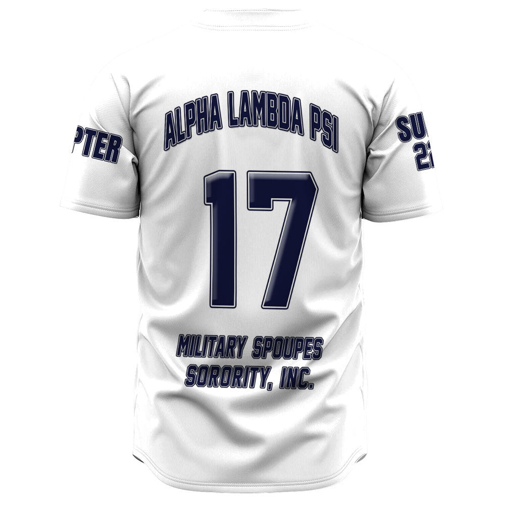 Alpha Lambda Psi Spouses (White) Baseball Jerseys A31 | Africazone.store