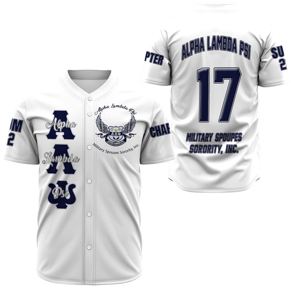 Alpha Lambda Psi Spouses (White) Baseball Jerseys A31 | Africazone.store